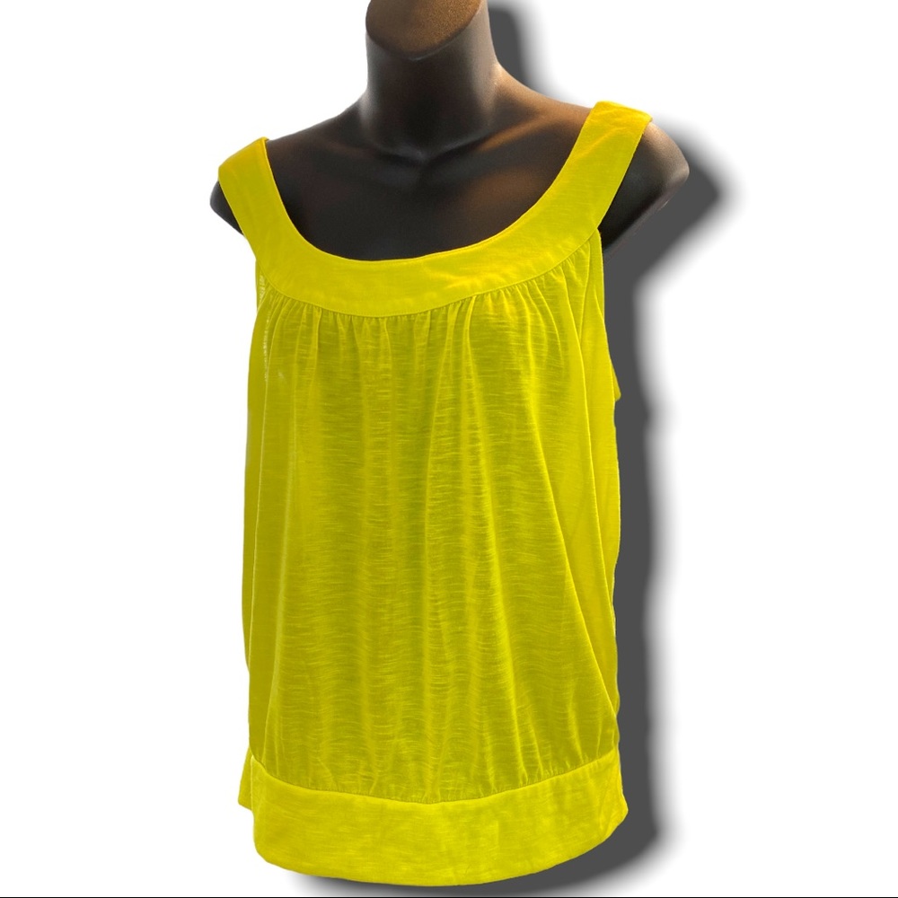 Gap womens curved neckline halter top sits on hips yellow Summer Spring Large